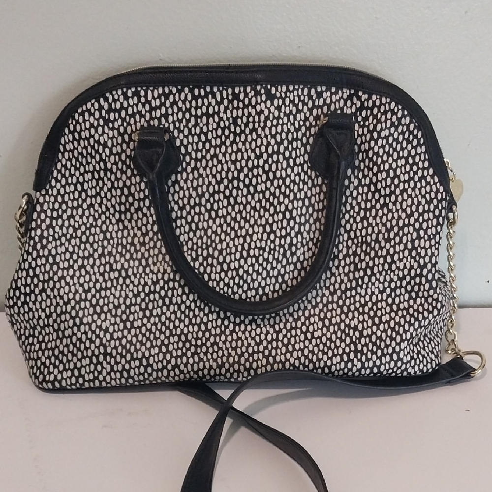 Betsey Johnson Black and White Satchel